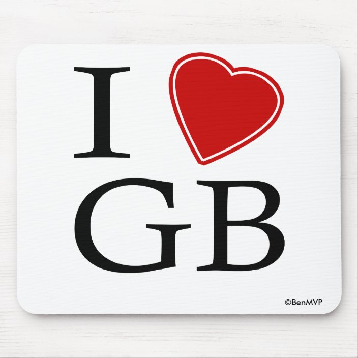 I Love GB Mouse Pad