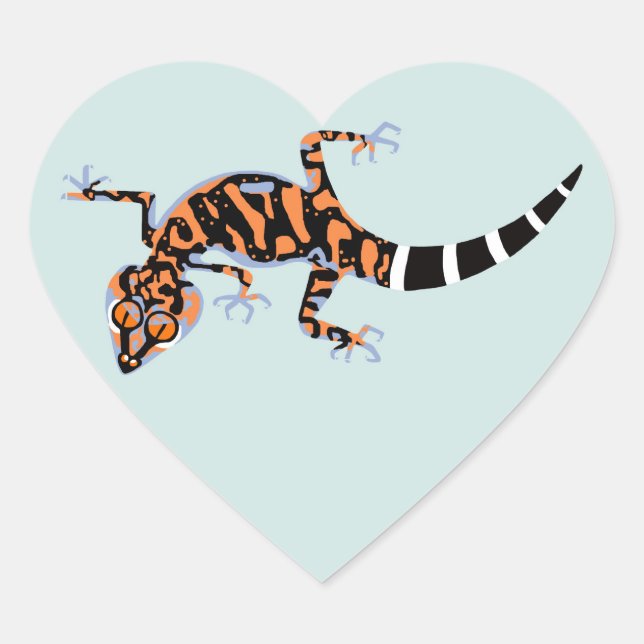 I love GECKOS - Lizard - Nature - Wildlife- Heart Sticker (Front)