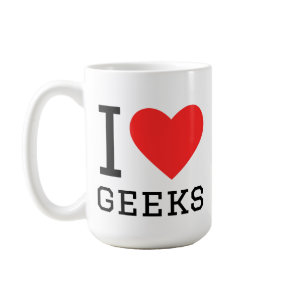 I love geeks  coffee mug