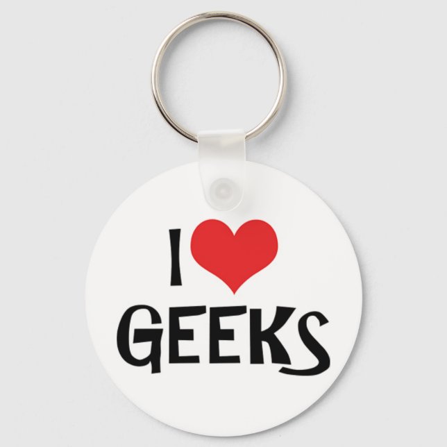 I Love Geeks Keychain (Front)