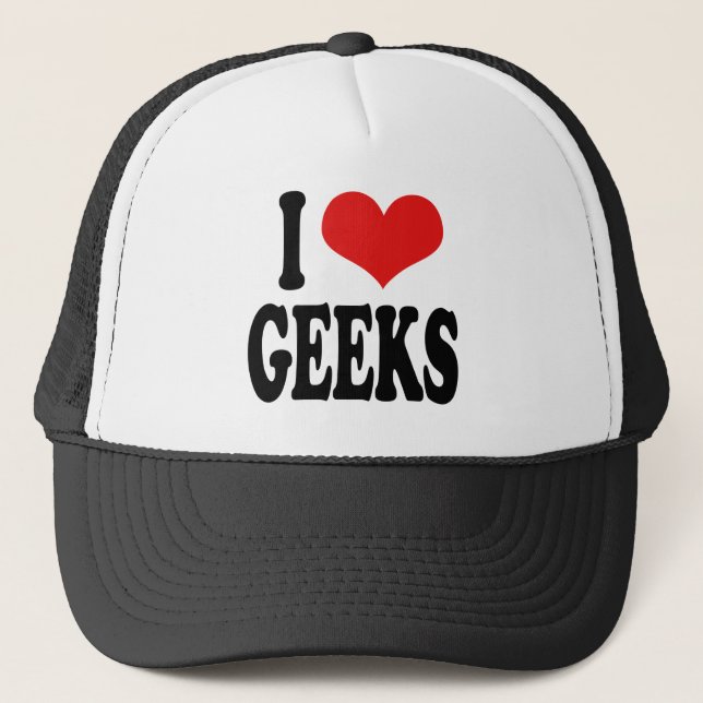 I Love Geeks Trucker Hat (Front)