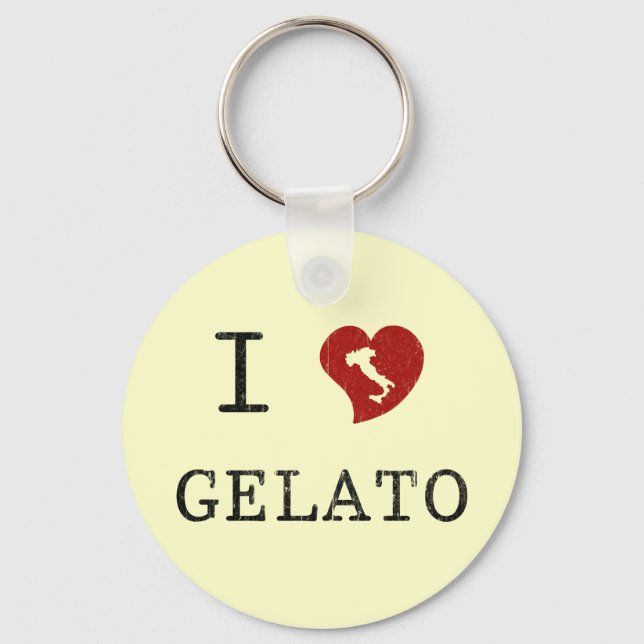 I Love Gelato Keychain (Front)