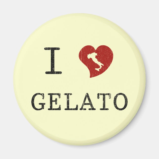 I Love Gelato Magnet (Front)