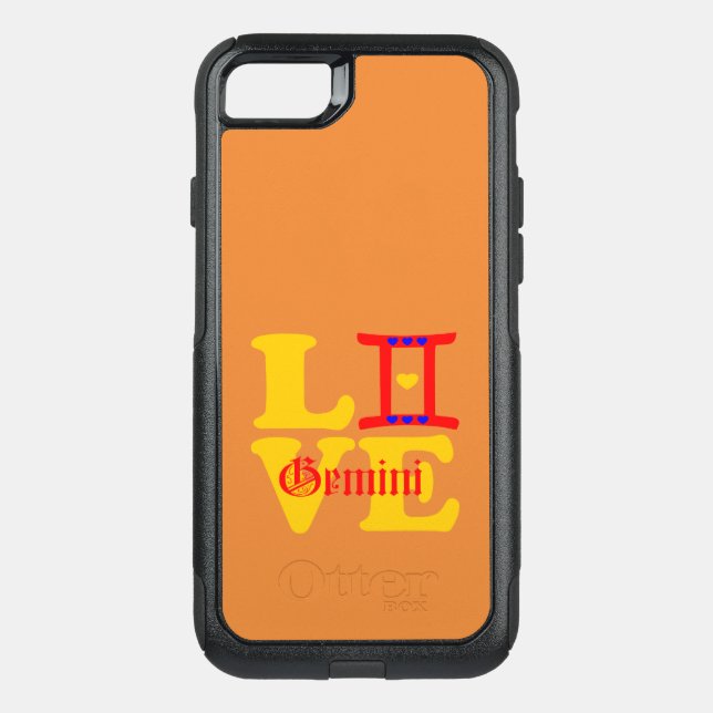 ♊★😍I Love Gemini-Best-Zodiac Sign OtterBox Fab Otterbox iPhone Case (Back)
