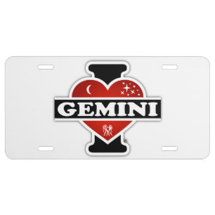 I Love Gemini License Plate