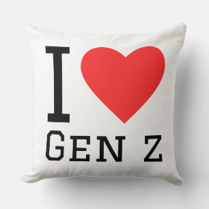 I love gen z throw pillow