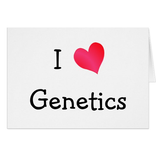 I Love Genetics Cards (Front Horizontal)