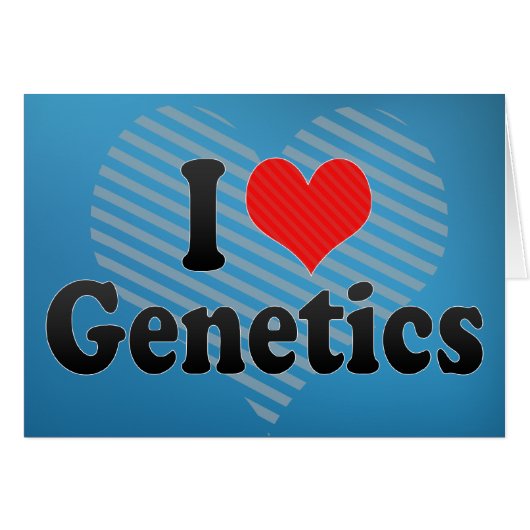 I Love Genetics Cards (Front Horizontal)