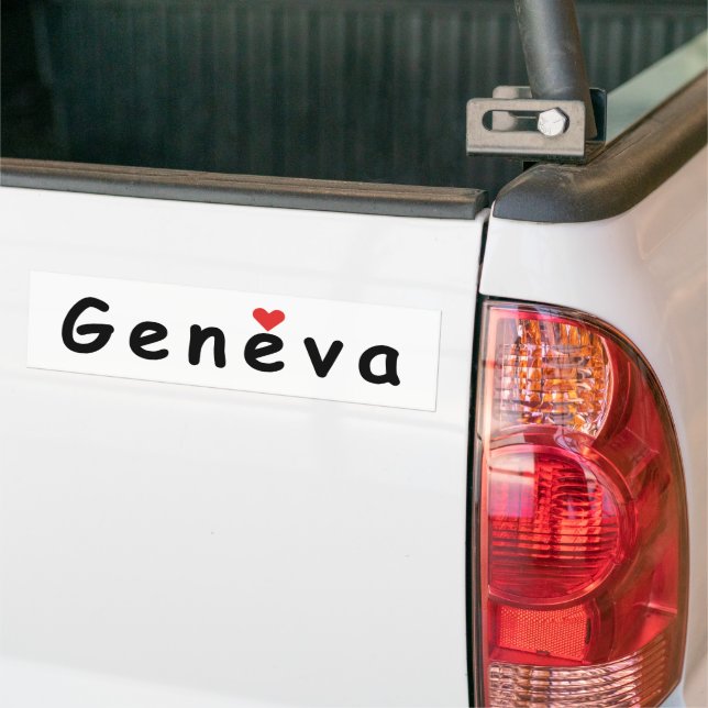 I love Geneva Bumper Sticker (On Truck)