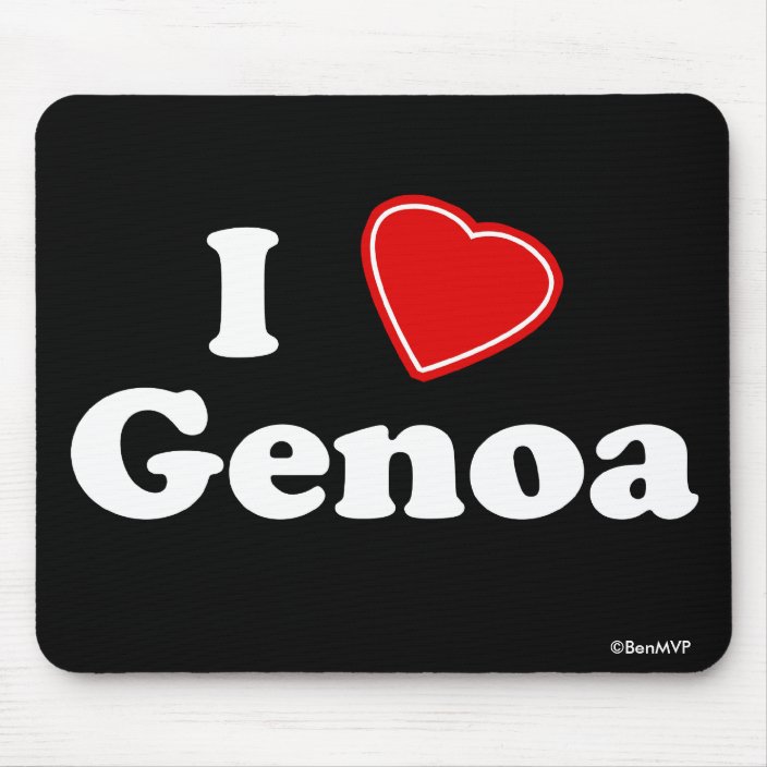 I Love Genoa Mousepad