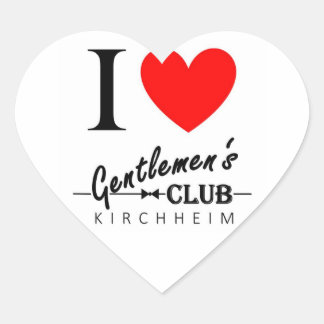 I love Gentlemen's Club Heart Sticker "Kirchheim"