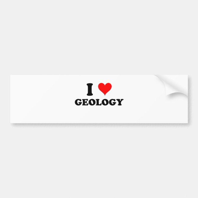 I Love Geology Bumper Sticker (Front)