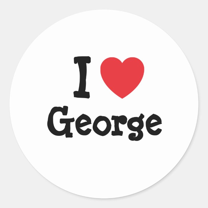 I love George heart custom personalized Sticker
