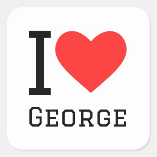 I love george square sticker