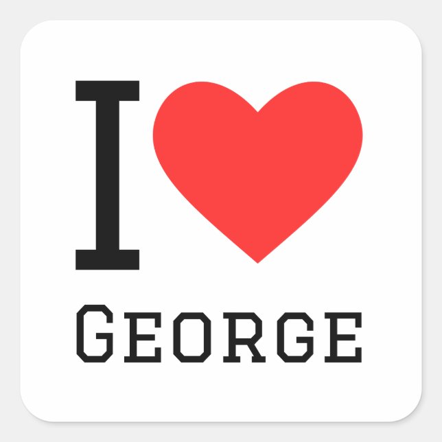 I love george square sticker (Front)