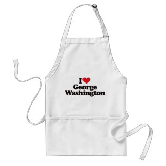I Love George Washington Adult Apron
