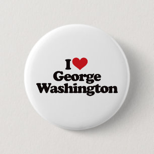 I Love George Washington Pinback Button
