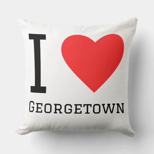 I love Georgetown  Throw Pillow (Front)