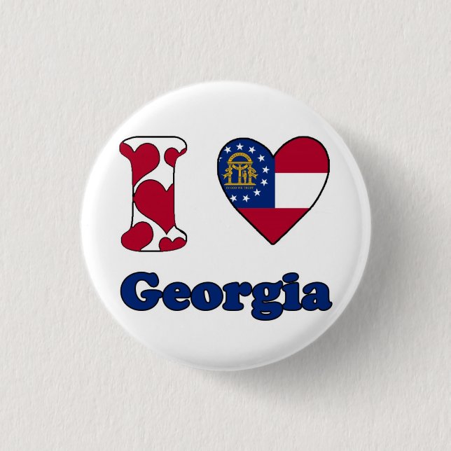 I love Georgia Button (Front)