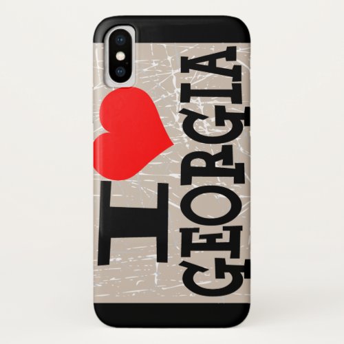 I love Georgia iPhone X Case