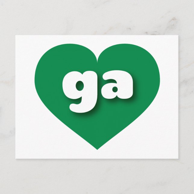 I love Georgia - ga green heart Postcard (Front)