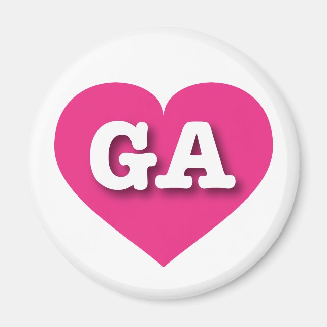 I love Georgia - GA hot pink heart Magnet (Front)
