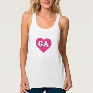 I love Georgia - GA hot pink heart Tank Top