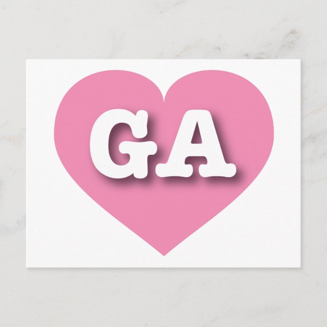 I love Georgia - GA pink heart Postcard (Front)