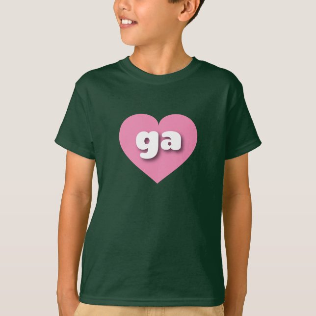 I love Georgia - ga pink heart T-Shirt (Front)