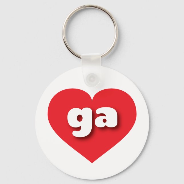 I love Georgia - ga red heart Keychain (Front)