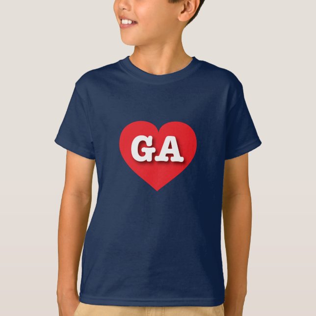 I love Georgia - GA red heart T-Shirt (Front)