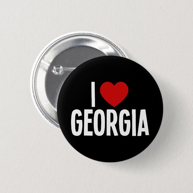 I Love Georgia • I Heart Georgia Round Button (Front & Back)