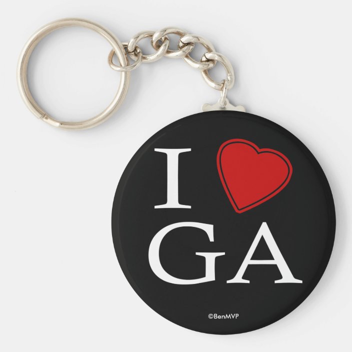 I Love Georgia Keychain