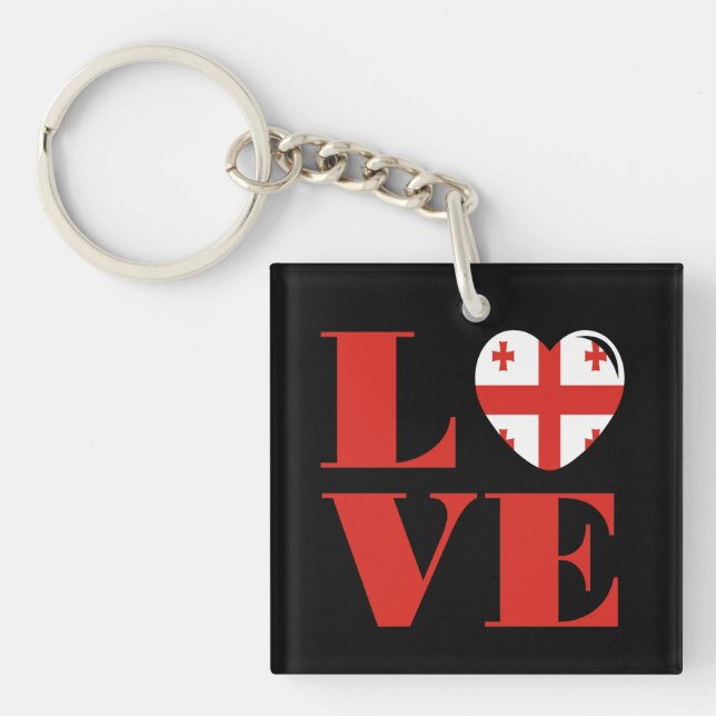 I love Georgia Keychain (Front)
