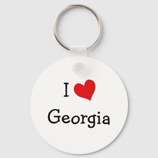 I Love Georgia Keychain (Front)