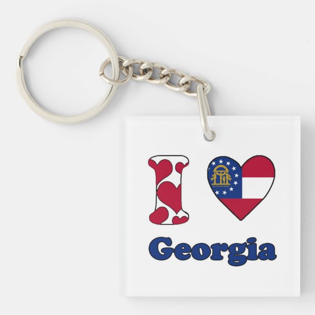 I love Georgia Keychain (Front)