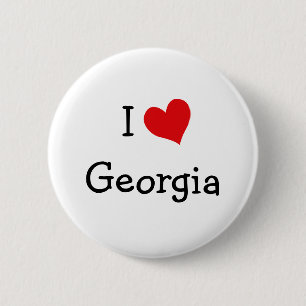 I Love Georgia Pinback Button