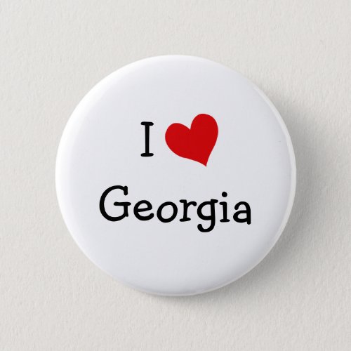 I Love Georgia Pinback Button