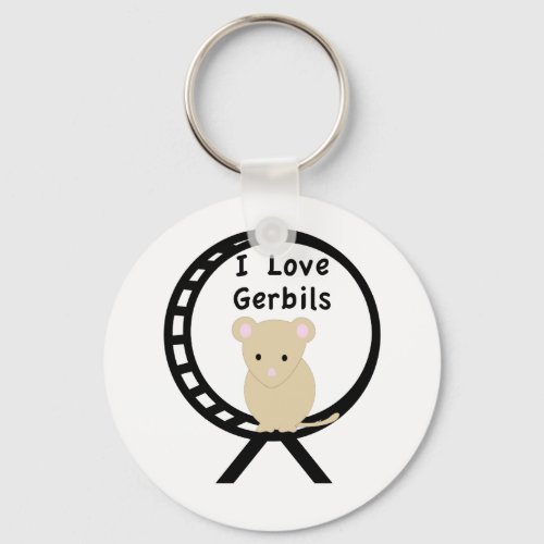 I Love Gerbils Keychain