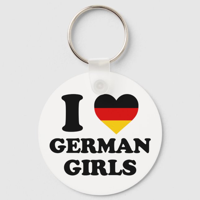 I love German girls Keychain (Front)