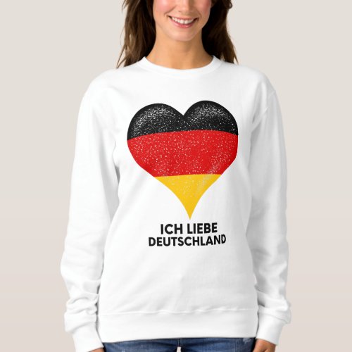 I love German people and Germany country Heart Sweatshirt
