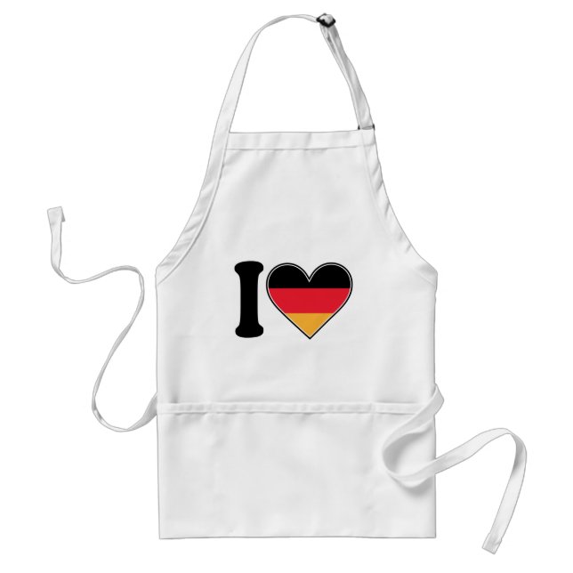 I Love Germany Adult Apron (Front)