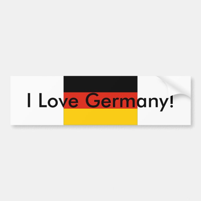 I Love Germany! bumper sticker (Front)