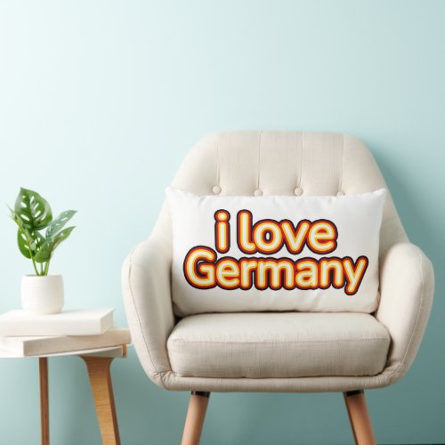 I Love Germany Deutschland Lumbar Pillow