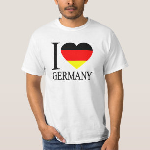 I Love Germany German Flag Heart T-Shirt