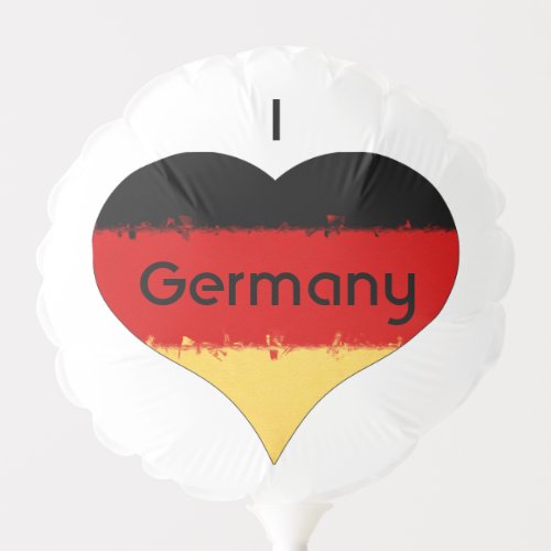 I Love Germany Grunge Heart Flag Design Balloon