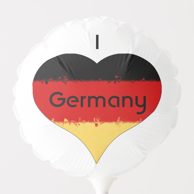 I Love Germany Grunge Heart Flag Design Balloon (Front)