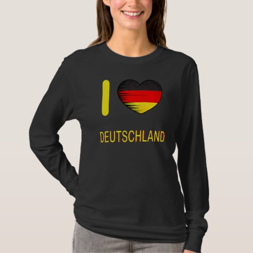 I Love Germany My Home Country Heart Germany T_Shirt