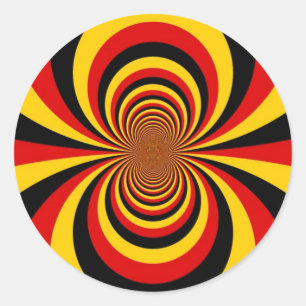 I Love Germany National Flag Colors Art Print Classic Round Sticker