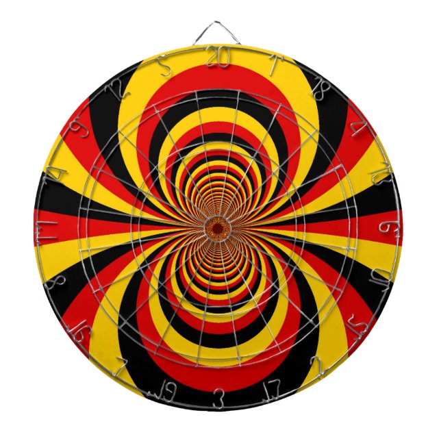 I Love Germany National Flag Colors Art Print Dartboard (Front)